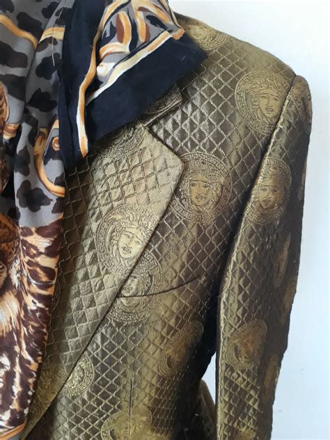 Rare find Authentic Gianni Versace 1990's blazer silver Medusa 